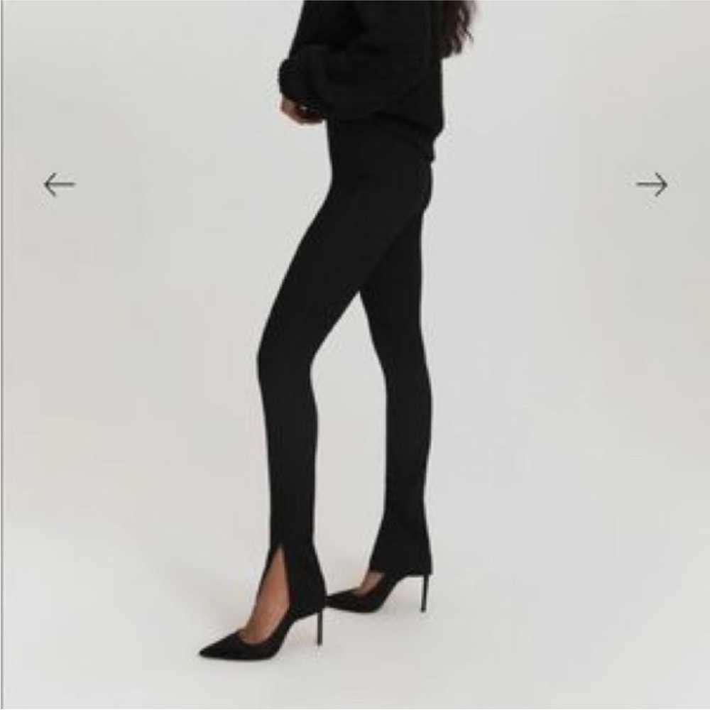 Something Navy Zip Hem Leggings size S